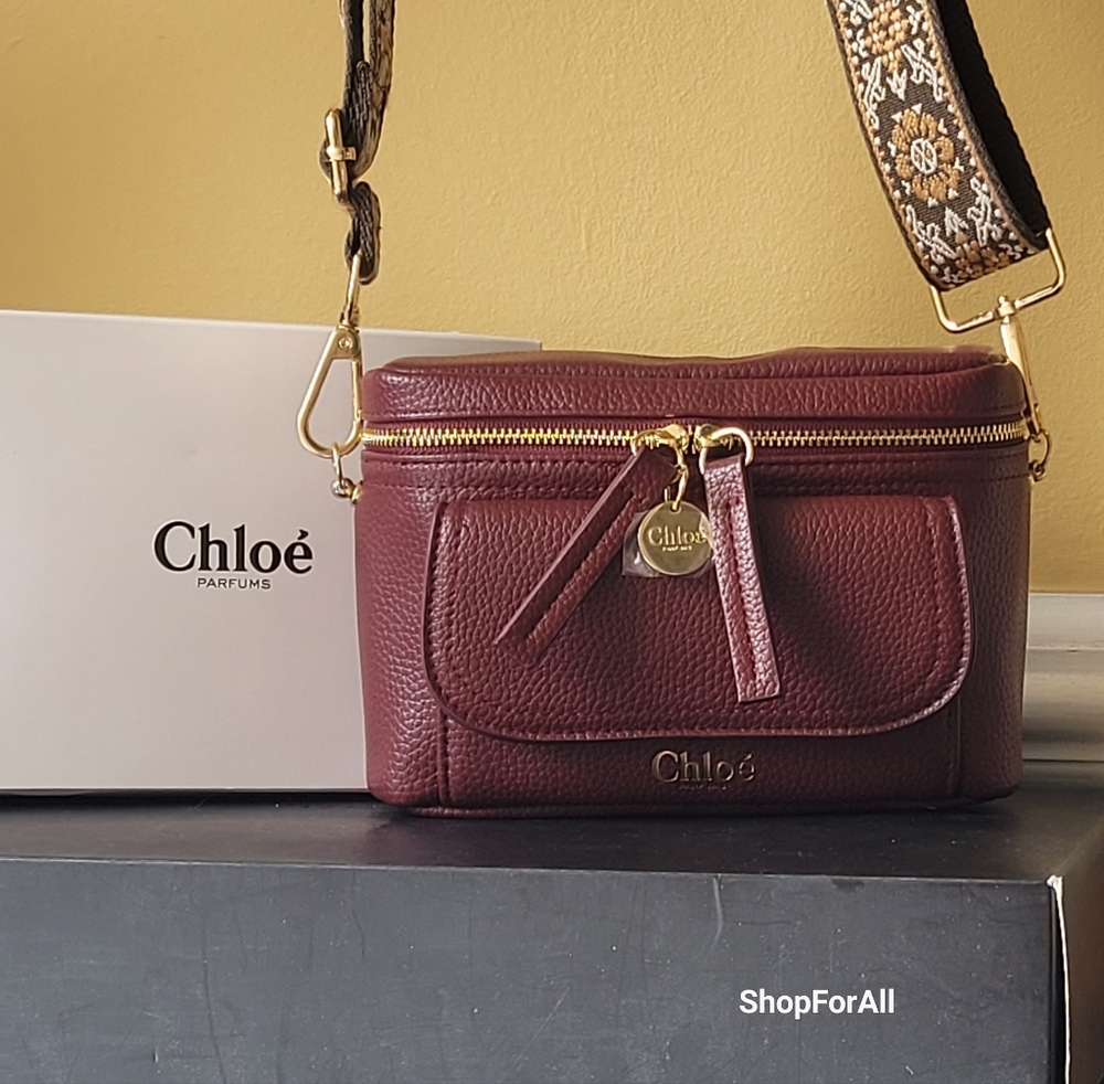 Chloe Burgundy Crossbody Bag - Picture 4 of 15